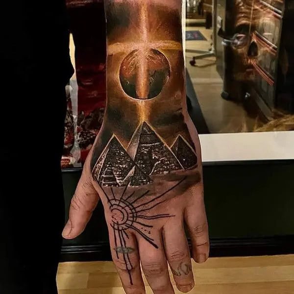 Realism Pyramid Tattoo