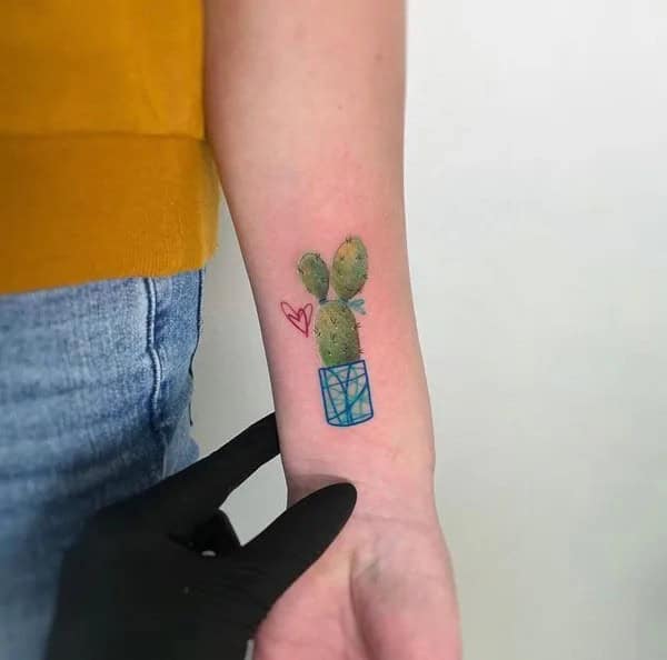 Simple Cactus Tattoo