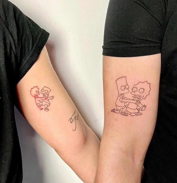 Siblings Simpsons Tattoo