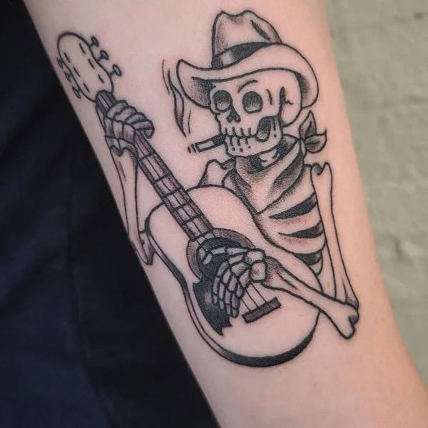 Cowboy Skeleton Tattoo