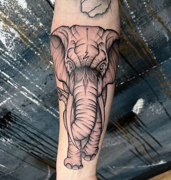 Warrior Elephant Tattoo