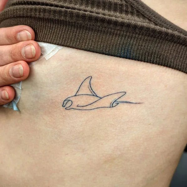 Whale Side Boob Tattoo