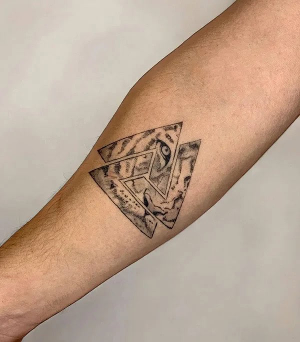 Valknut Tiger Tattoo