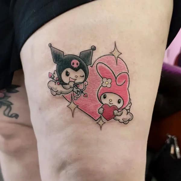 Ankle Hello Kitty Tattoo