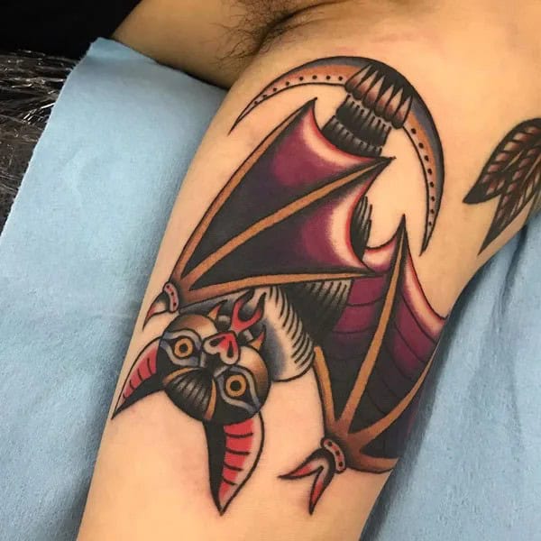 Bat Tattoo On Hand