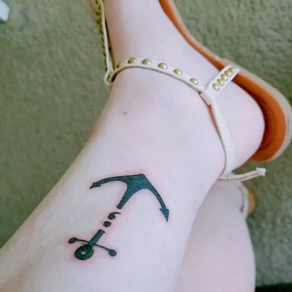 Anchor Semicolon Tattoo