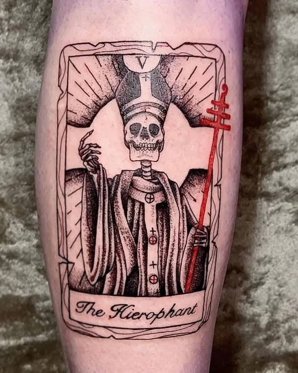 The Hierophant Tarot Card Tattoo