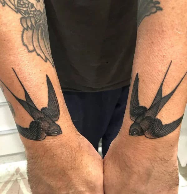 Black Swallow Tattoo