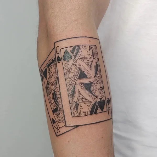 Neo Traditional Queen of Spades Tattoo