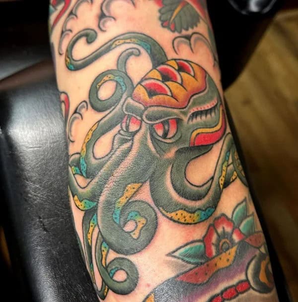 Traditional Kraken Tattoo