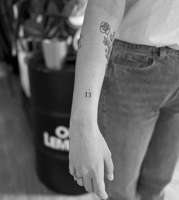 Minimalist 13 Tattoo