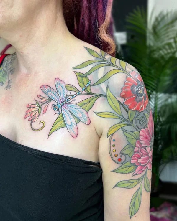 More Sublime Entries Of Dragonfly Tattoos