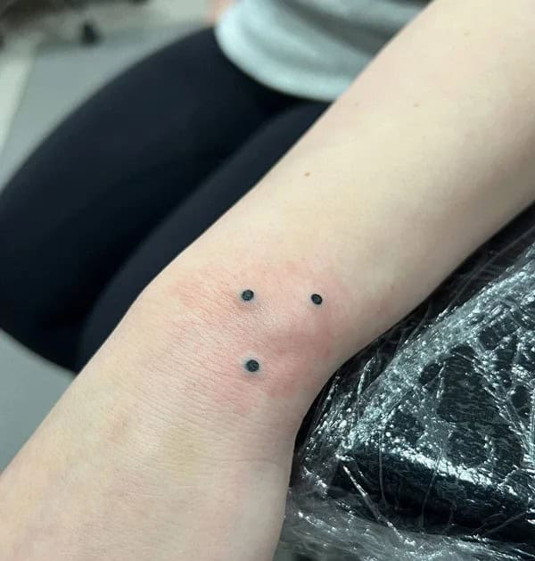 Three Dots Wrist Tattoo