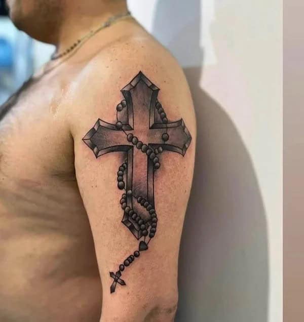 Rosary Tattoo On Arm