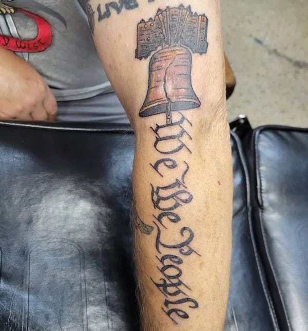 We The People Liberty Bell Tattoo