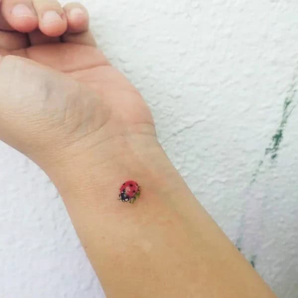 Ladybug Wrist Tattoo