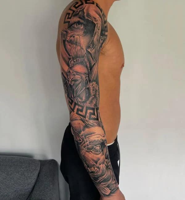 Spartan Sleeve Tattoo