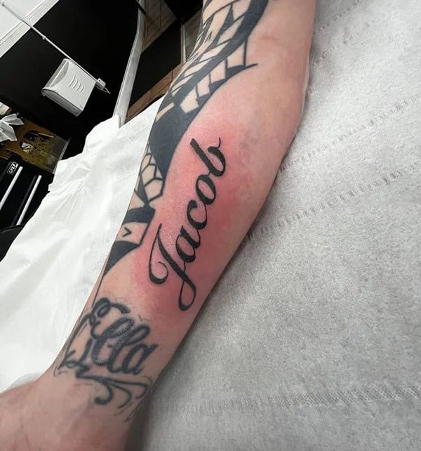 Forearm Name Tattoo