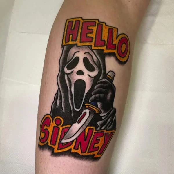 Ghostface Tattoo On Arm