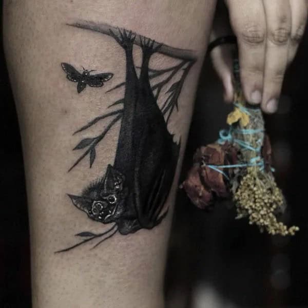 Bat Tattoo On Hand