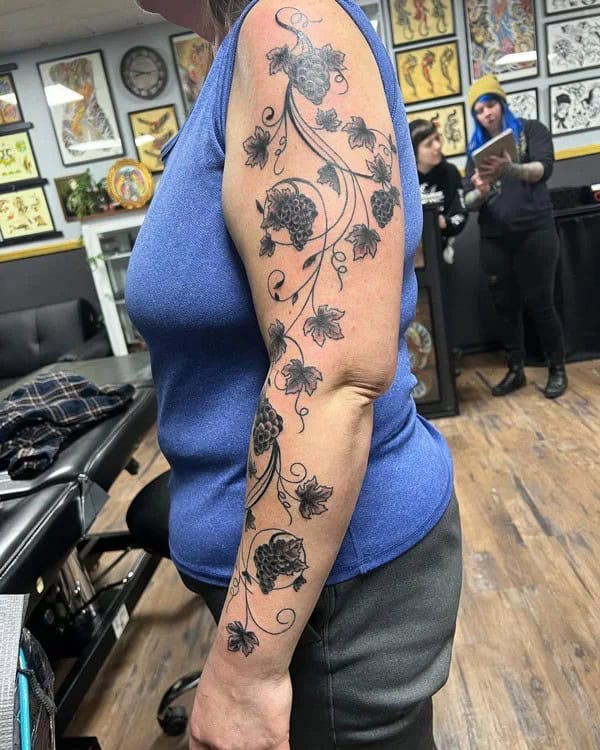 Vine Sleeve Tattoo