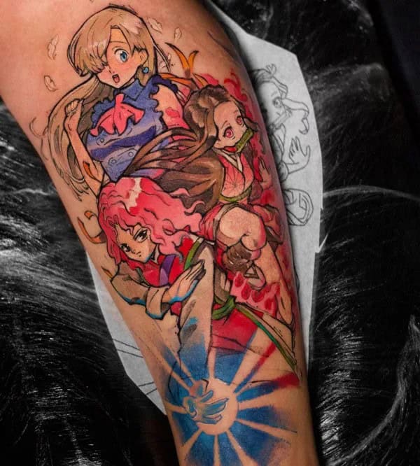 Anime Foot Tattoo