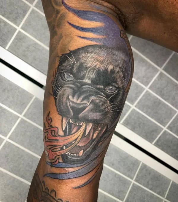 Black Panther Arm Tattoo