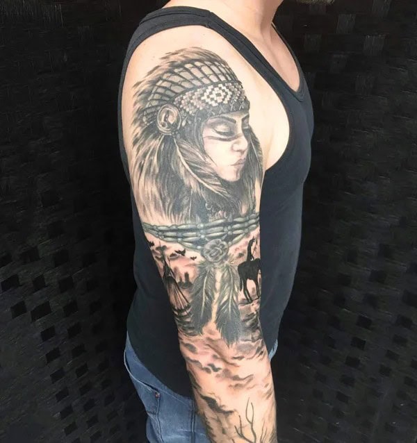 Indian Sleeve Tattoo