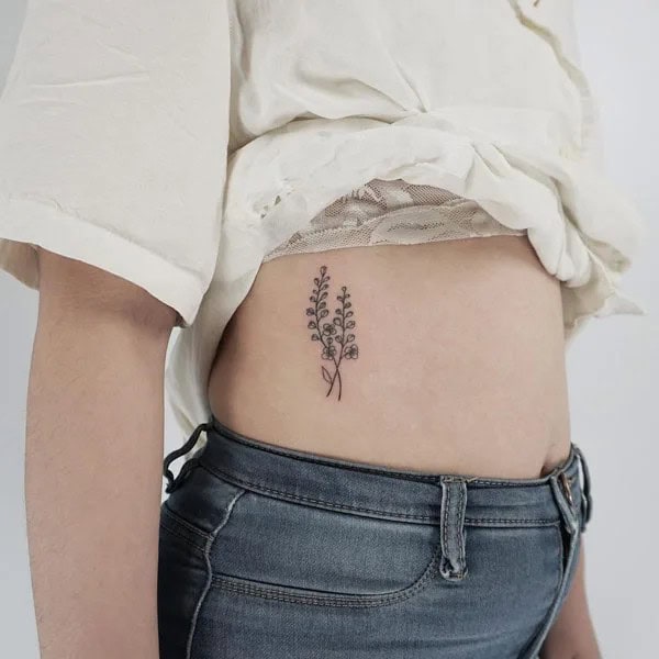 Small Larkspur Tattoo