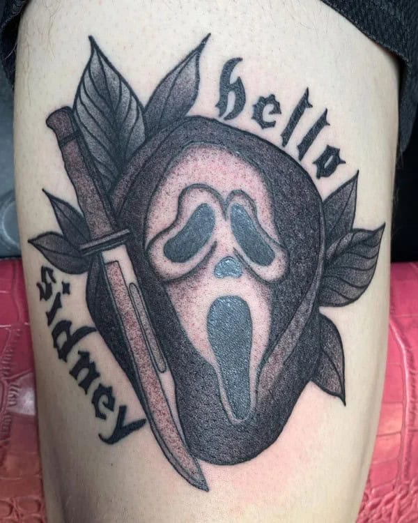 Ghostface Tattoo On Arm