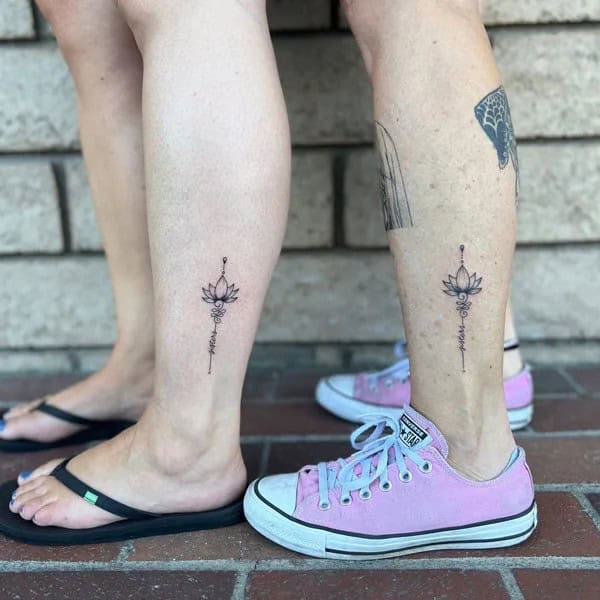 Unalome Matching Tattoo