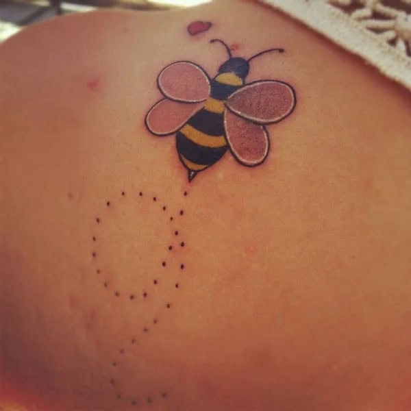 Cute Bee Tattoo