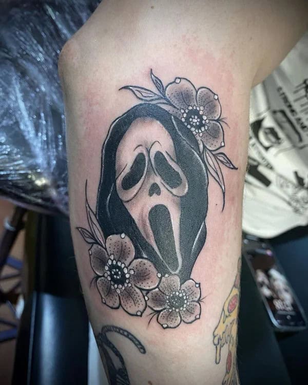 Ghostface Tattoo On Arm