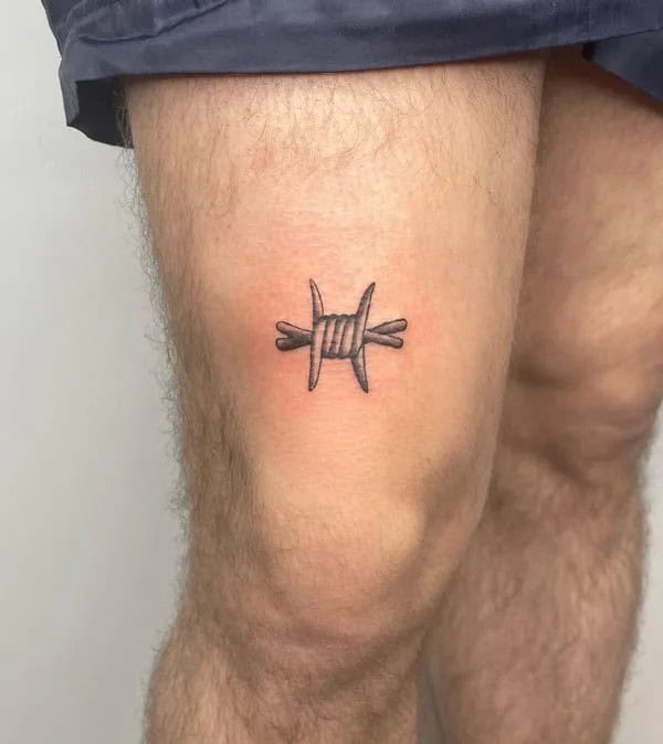 Small Barbed Wire Tattoo