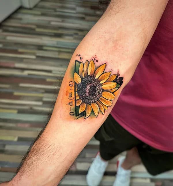 Sunflower Forearm Tattoo