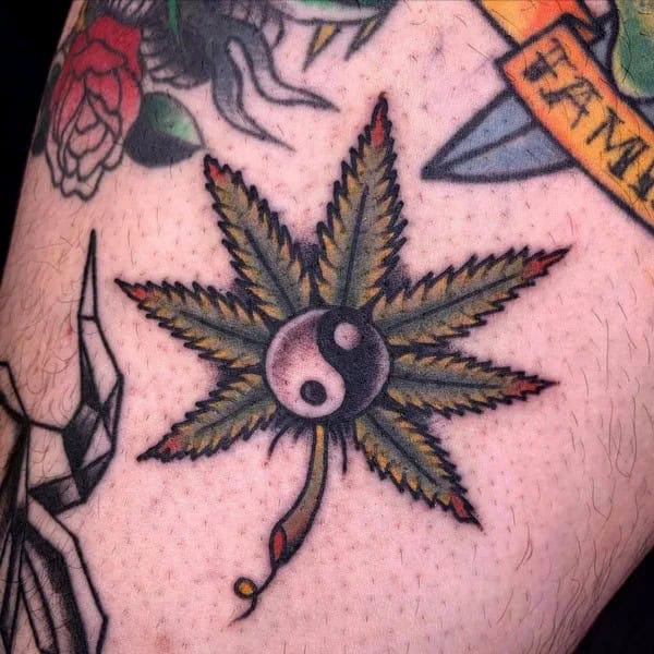 Tribal Weed Tattoo