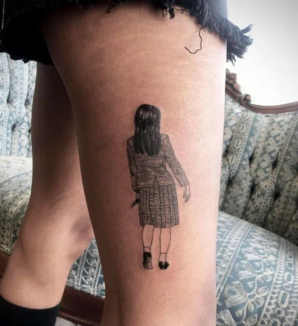 Geometric Junji Ito Tattoo