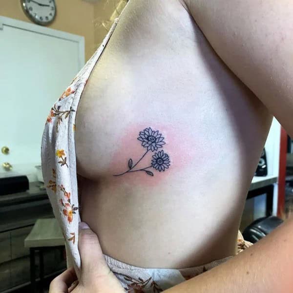 Whale Side Boob Tattoo