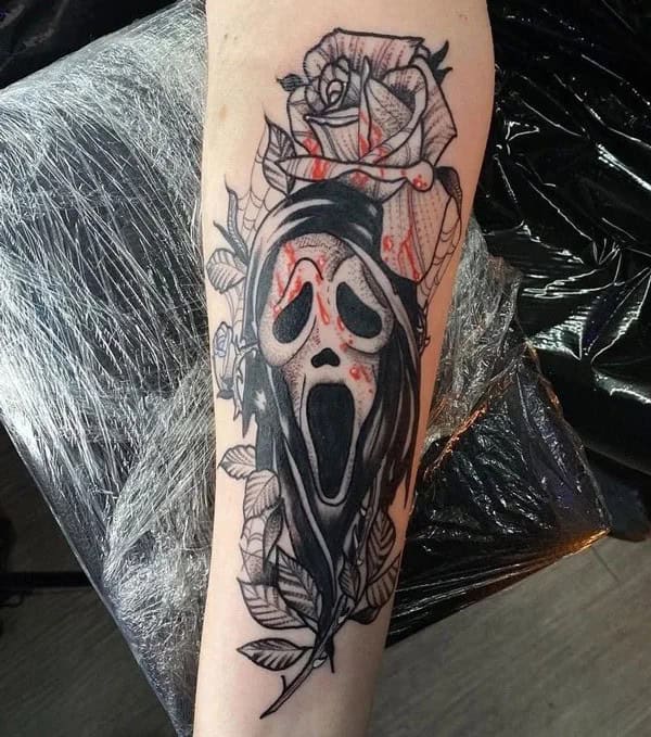 Ghostface Tattoo On Arm