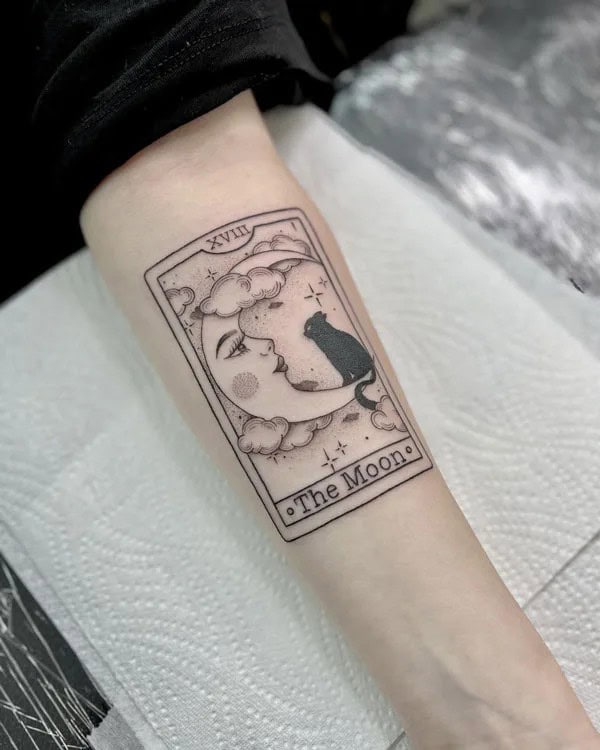 The Moon Tarot Card Tattoo