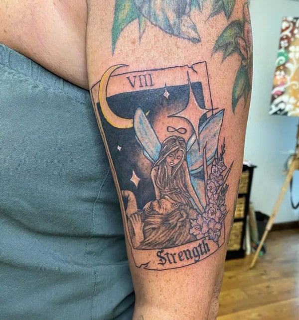 Strength Tarot Card Tattoo