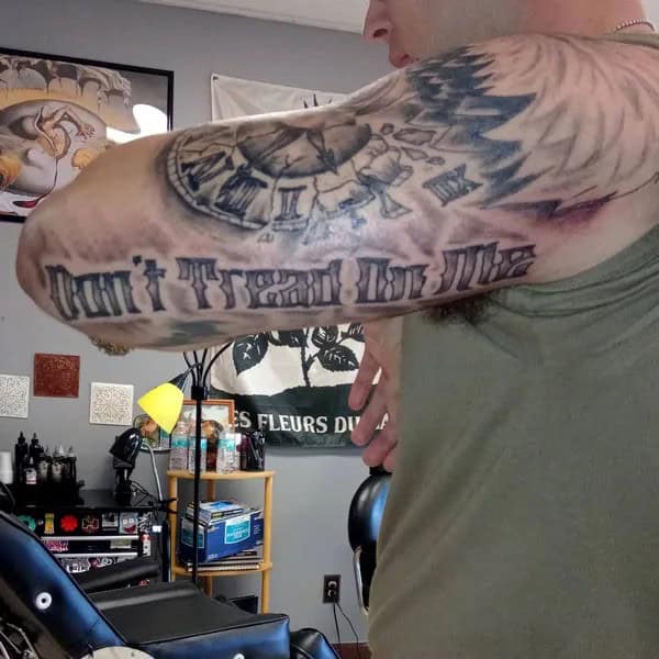 “Don’t Tread On Me” Back Tattoo