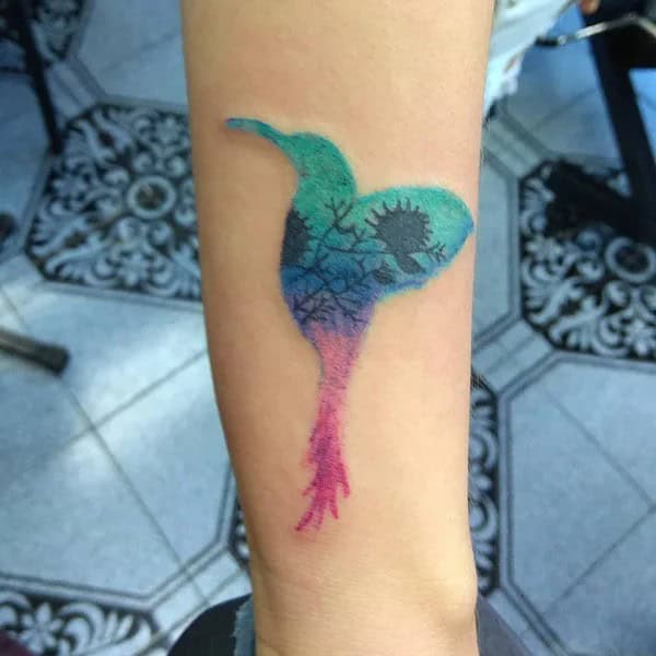 Unique Hummingbird Tattoo