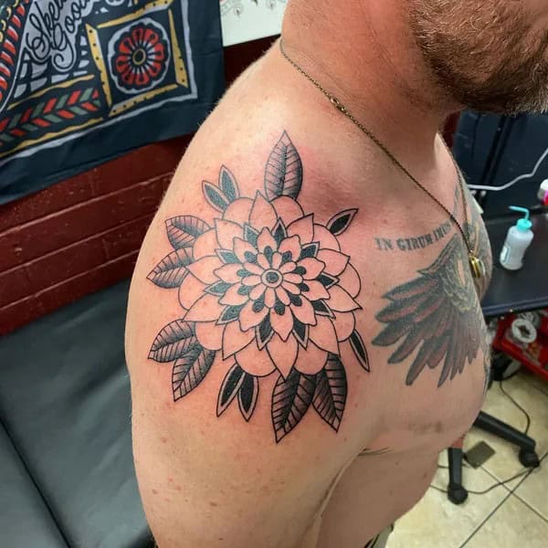 Flower Shoulder Tattoo