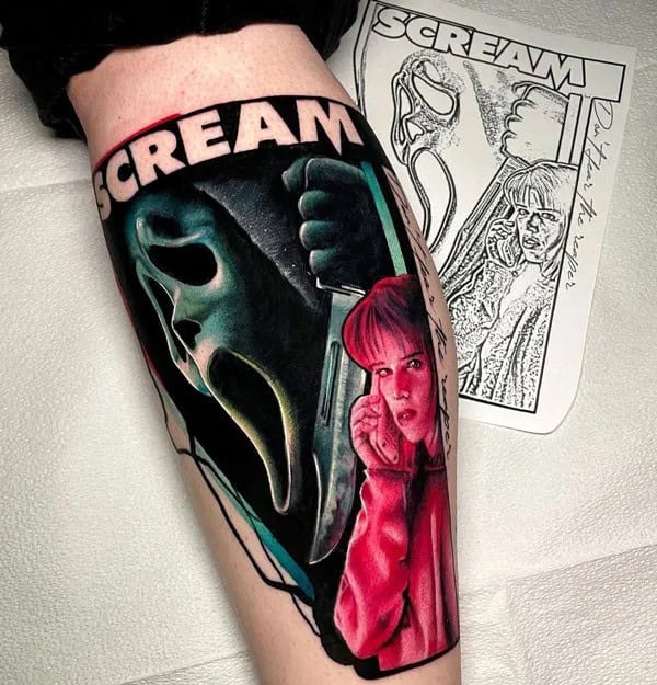 Scream Wrist Tattoo