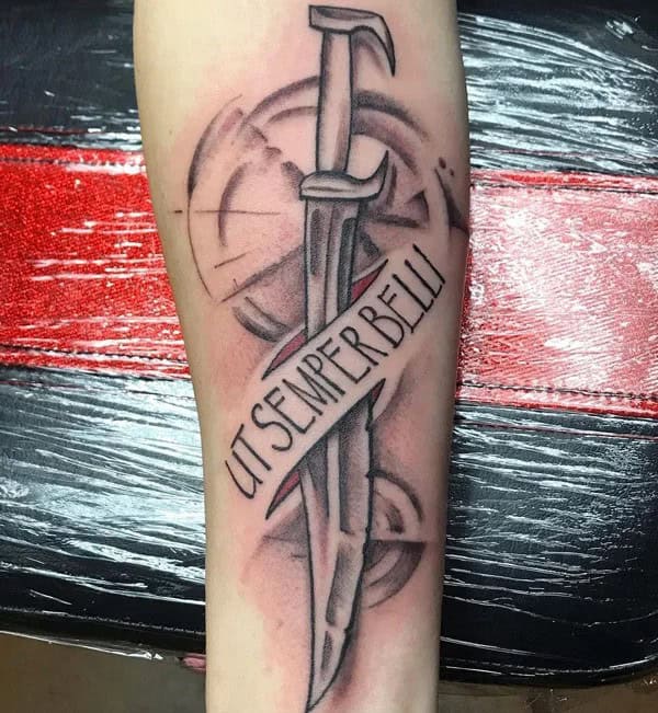 Spartan Sword Tattoo