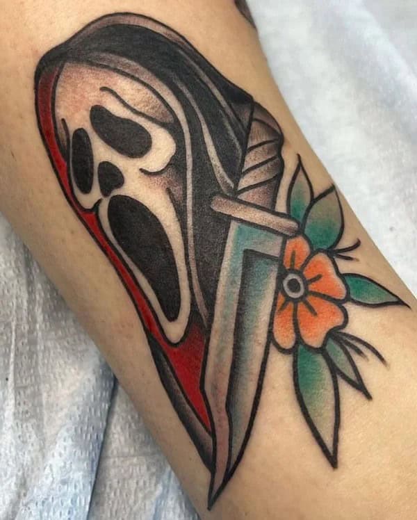 Ghostface Tattoo On Arm