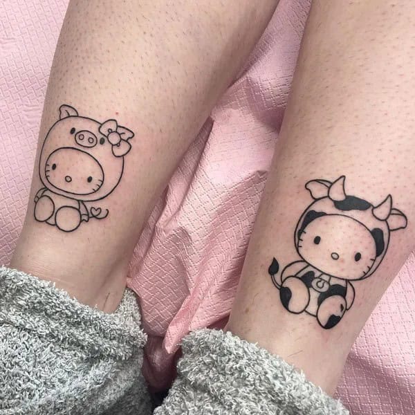 Ankle Hello Kitty Tattoo