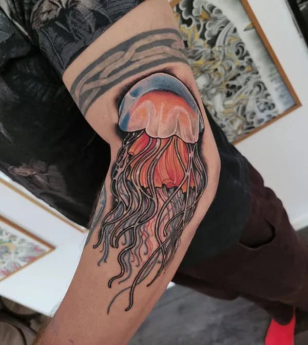 Realistic Jellyfish Tattoo