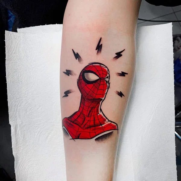 Simple Spiderman Tattoo